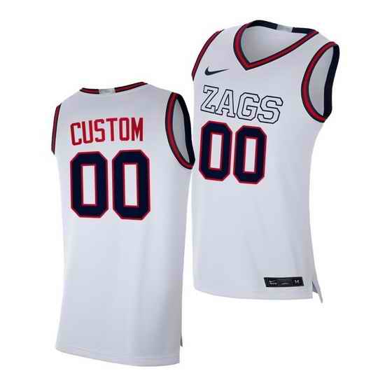 Gonzaga Bulldogs Custom White Replica 2020 #21 College Basketball Jersey