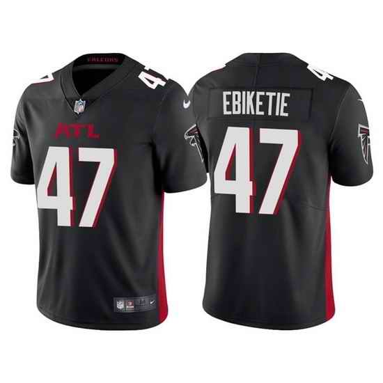 Men Atlanta Falcons #47 Arnold Ebiketie Black Vapor Untouchable Limited Stitched Jersey
