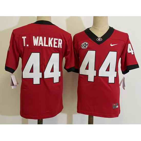 Men Georgia Bulldogs #44 Travon Walker Red College Football Jersey