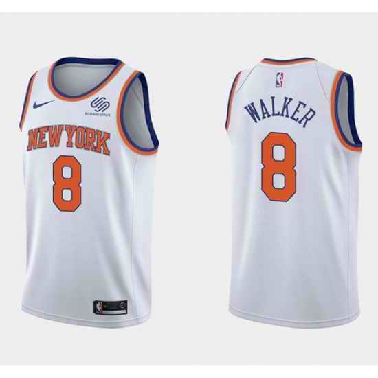 New Yok New York Knicks #8 Kemba Walker Association Edition Stitched Swingman Basketball Jersey