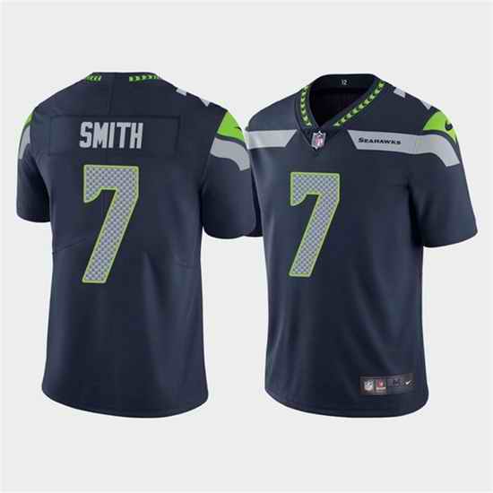Men Seattle Seahawks #7 Geno Smith Navy Vapor Untouchable Limited Stitched Jersey