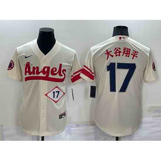 Men Los Angeles Angels #17 2022 Cream City Connect Cool Base Stitched JerseyS