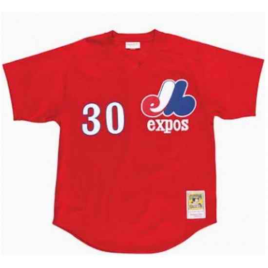Men Montreal Expos #30 red Throwback 1982 MLB Jersey