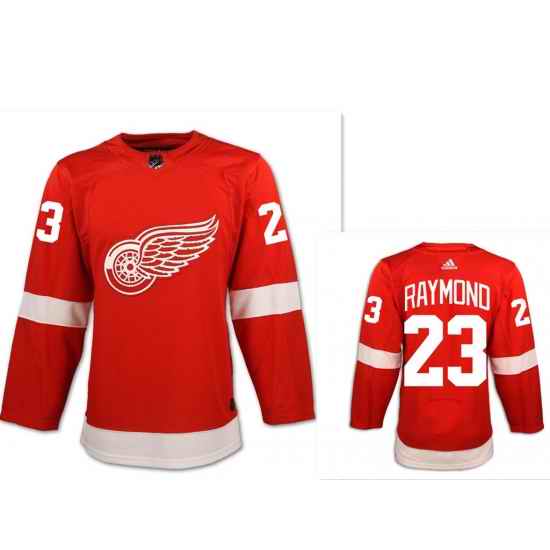 Men Detroit Red Wings #23 Lucas Raymond Red Home Hockey Stitched NHL Jersey