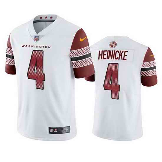 Men Washington Commanders #4 Taylor Heinicke White Vapor Untouchable Stitched Football jersey
