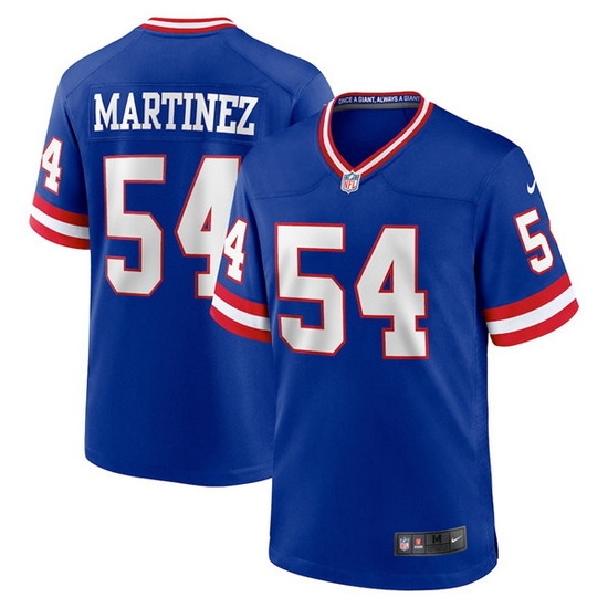 Men New York Giants #54 Blake Martinez Royal Classic Retired Player Stitched Game Jersey