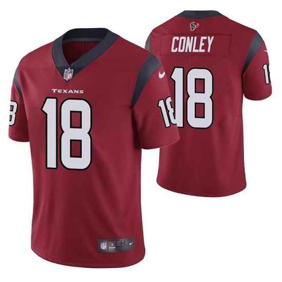 Men Houston Texans #18 Chris Conley Red Vapor Untouchable Limited Stitched Jersey