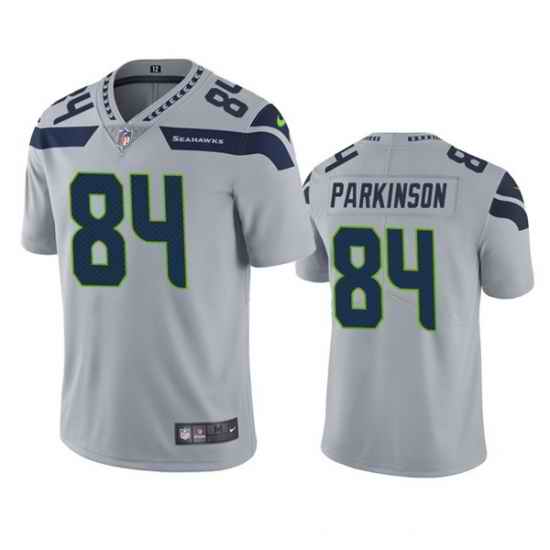 Men Seattle Seahawks #84 Colby Parkinson Grey Vapor Untouchable Limited Stitched Jersey