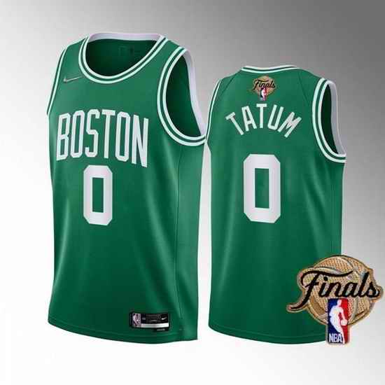 Men Boston Celtics #0 Jayson Tatum 2022 Green NBA Finals Stitched Jersey
