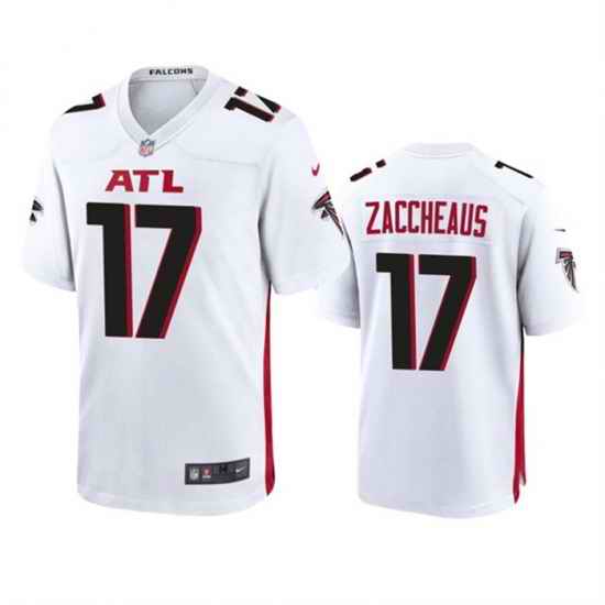 Men Atlanta Falcons #17 Olamide Zaccheaus White Stitched Football Game Jersey