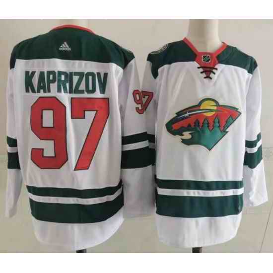 Wild #97 Kirill Kaprizov White Adidas Jersey