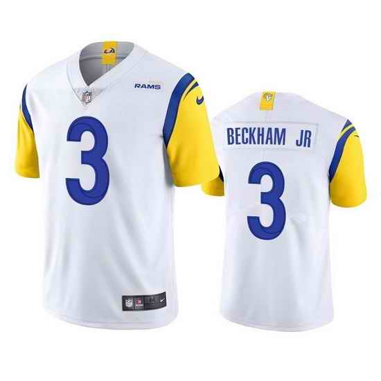 Youth Los Angeles Rams #3 Odell Beckham Jr  White Vapor Untouchable Limited Stitched Jersey