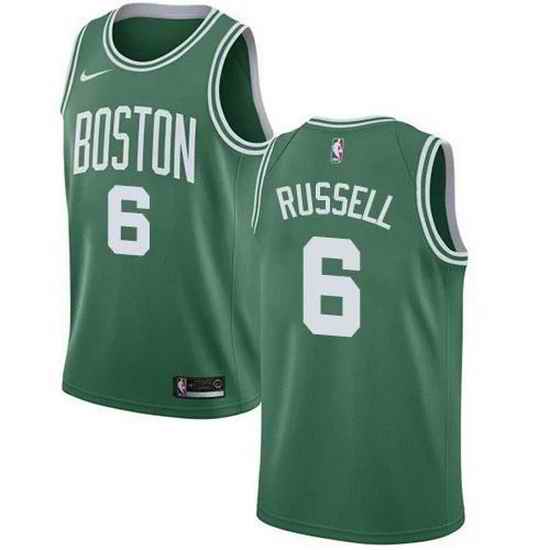 Men Boston Celtics #6 Bill Russell Green Stitched Basketball Jersey