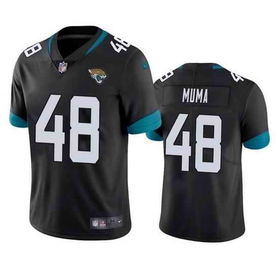 Men Jacksonville Jaguars #48 Chad Muma Black Vapor Untouchable Limited Stitched Jersey