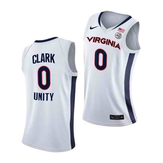 Virginia Cavaliers Kihei Clark Virginia Cavaliers White Unity 2021 New Brand Jersey