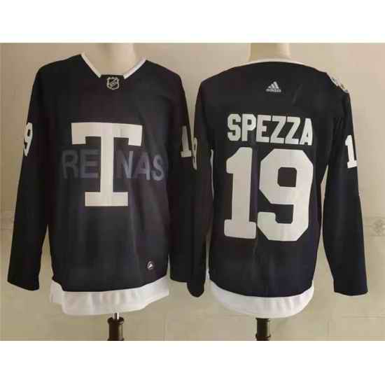 Men's Toronto Maple Leafs #19 Jason Spezza Navy 2022 NHL Heritage Classic Adidas Jersey