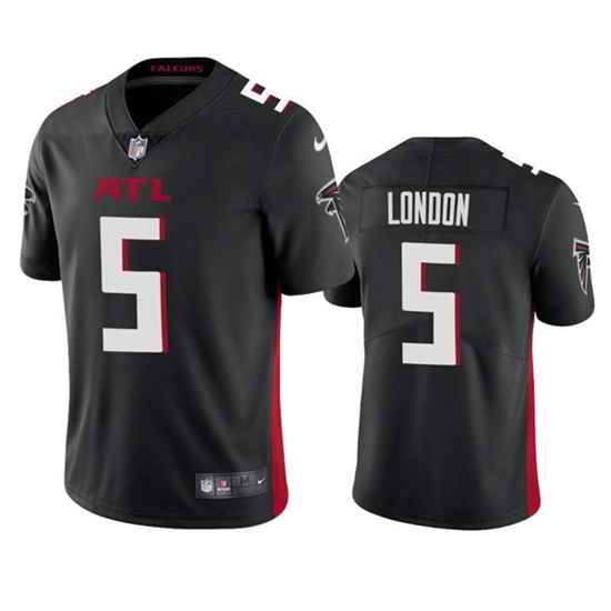 Men Atlanta Falcons #5 Drake London Black NFL Draft Vapor Untouchable Limited Stitched Jersey