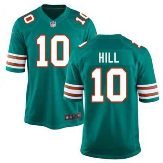 Youth Nike Miami Dolphins #10 Tyreek Hill Green Throwback NFL Jersey