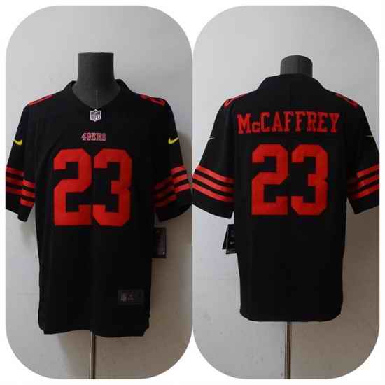 Men San Francisco 49ers #23 Christian McCaffrey 2022 Black Vapor Untouchable Stitched Jersey