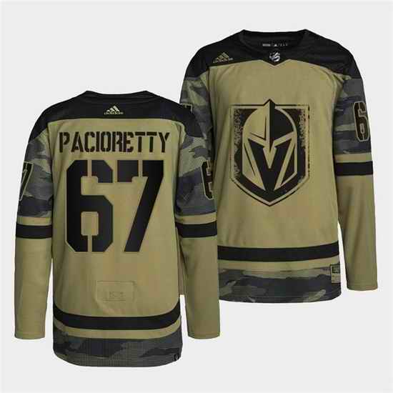 Men Vegas Golden Knights #67 Max Pacioretty 2022 Camo Military Appreciation Night Stitched jersey