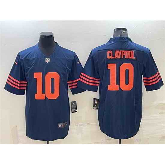 Men Chicago Bears #10 Chase Claypool Navy Color Rush Limited Stitched Football Jersey