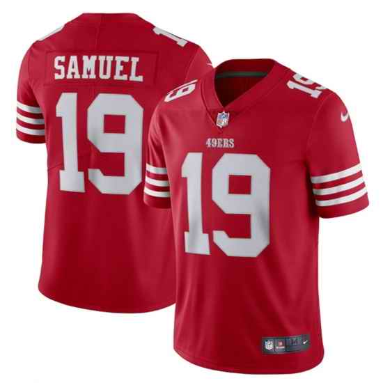Men San Francisco 49ers #19 Deebo Samuel 2022 New Scarlet Vapor Untouchable Stitched Football Jersey