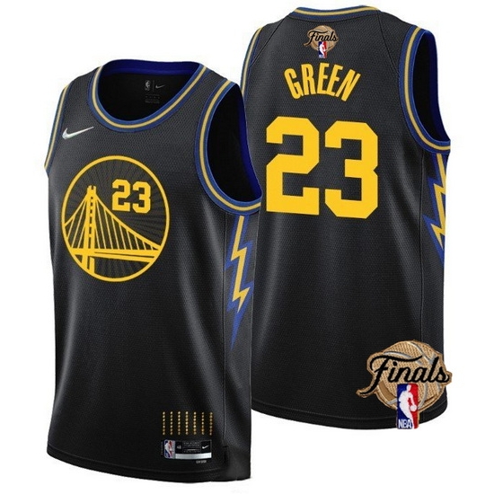 Youth Golden State Warriors #23 Draymond Green 2022 Black NBA Finals Stitched Jersey