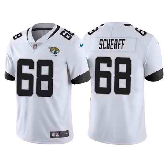 Men Jacksonville Jaguars #68 Brandon Scherff White Vapor Untouchable Limited Stitched Jersey