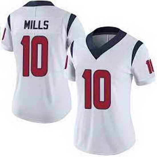 Women Houston Texans #10 Davis Mills White Vapor Untouchable Limited Stitched Jersey