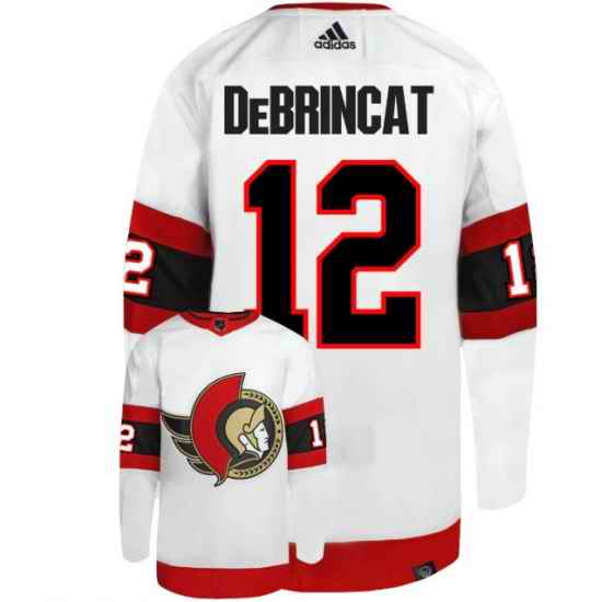 Men Ottawa Senators #12 Alex DeBrincat White Stitched Home Jersey