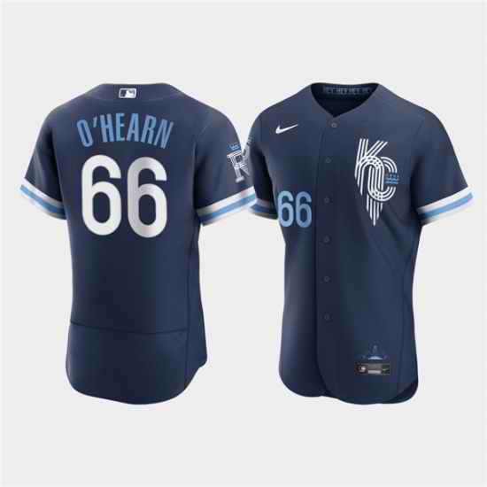 Men Kansas City Royals #66 Ryan O 27Hearn 2022 Navy City Connect Flex Base Stitched MLB jersey