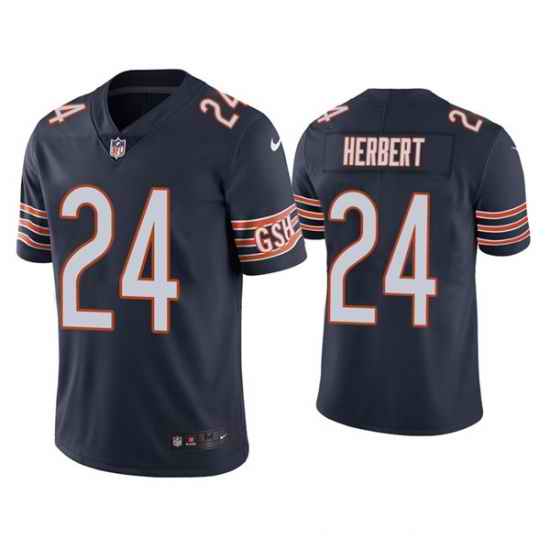 Men Chicago Bears #24 Khalil Herbert Navy Vapor Untouchable Limited Stitched Jersey