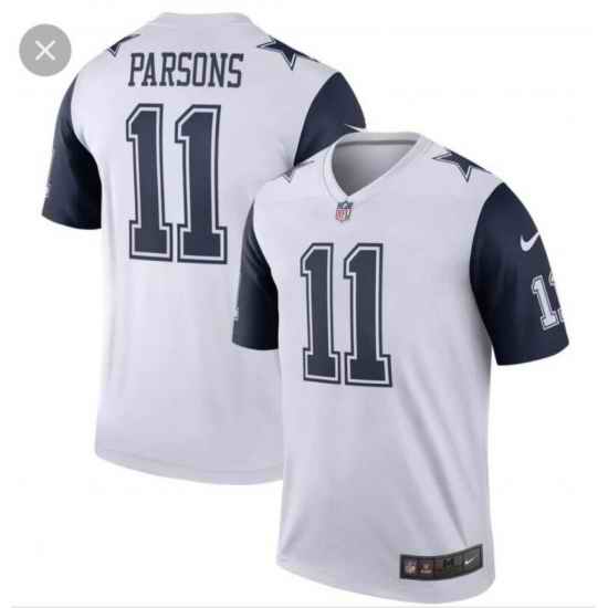 Men Nike Dallas Cowboys Micah Parsons #11 White Thanksgiven Stitched NFL Jersey