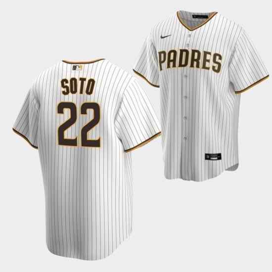 Men San Diego Padres #22 Juan Soto White Cool Base Stitched Baseball Jersey
