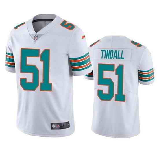 Men Miami Dolphins #51 Channing Tindall White Color Rush Limited Stitched Football Jersey