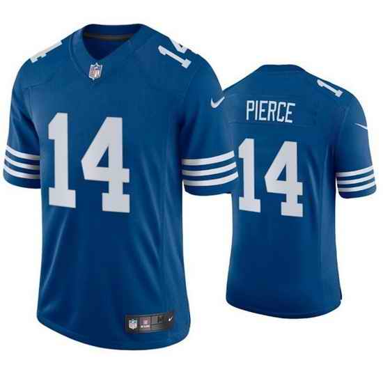 Men Indianapolis Colts #14 Alec Pierce New Blue Stitched Football Jersey