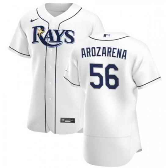 Men Tampa Bay Rays #56 Randy Arozarena White Flex Base Stitched Jersey