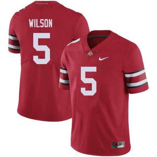 Men's Nike Ohio State Buckeyes Garrett Wilson #5 Red College Football Jersey