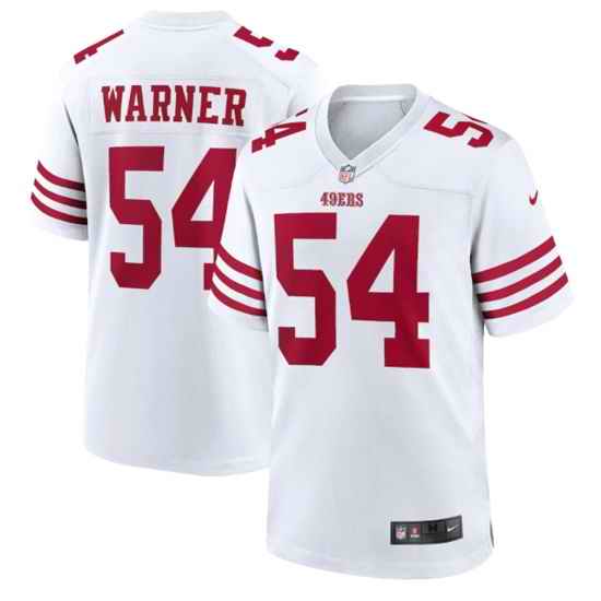 Men San Francisco 49ers #54 Fred Warner 2022 New White Stitched Game Jersey