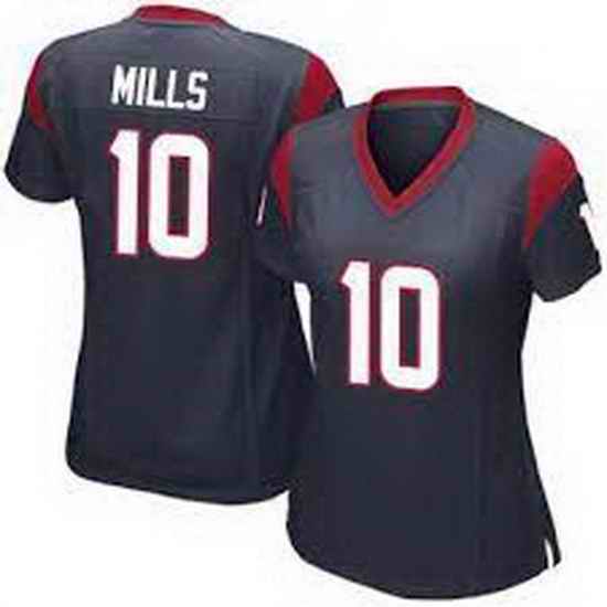 Women Houston Texans #10 Davis Mills Navy Vapor Untouchable Limited Stitched Jersey