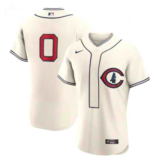 Men Chicago Cubs #0 Marcus Stroman 2022 Cream Field Of Dreams Stitched Baseball Jersey