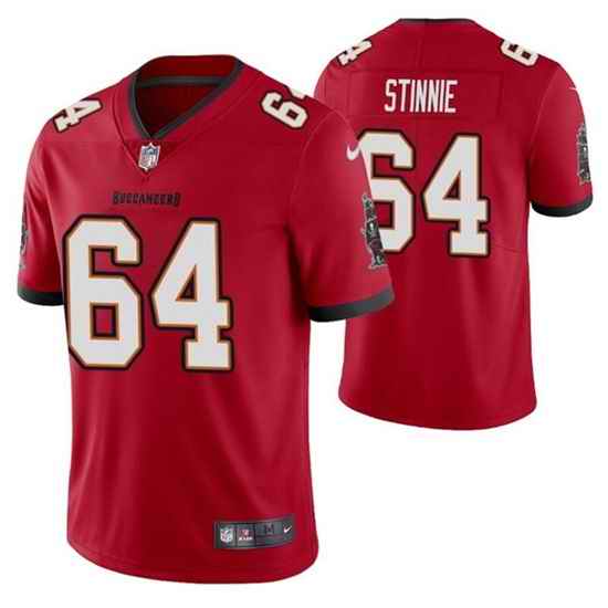 Men Tampa Bay Buccaneers #64 Aaron Stinnie Red Vapor Untouchable Limited Stitched Jersey