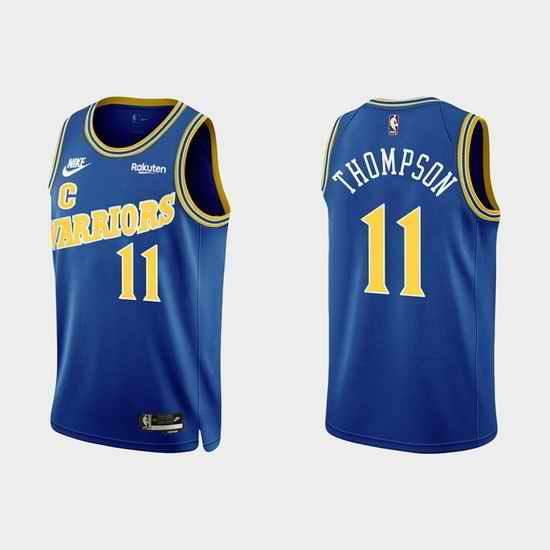 Men Golden State Warriors #11 Klay Thompson 2022 Classic Edition Royal Stitched Basketball Jersey