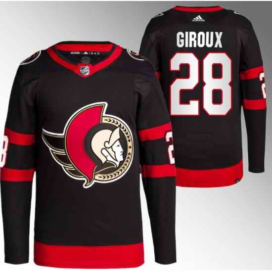 Men Ottawa Senators #28 Claude Giroux 2021 Black Stitched Home Jersey