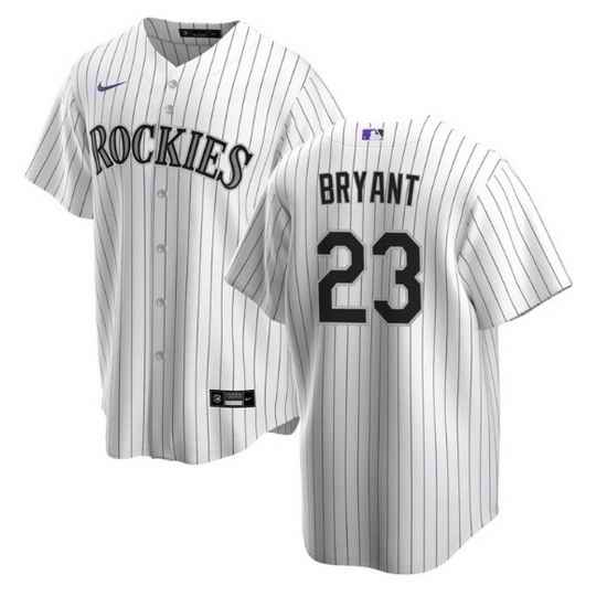 Men Colorado Rockies #23 Kris Bryant White Stitched Baseball jersey