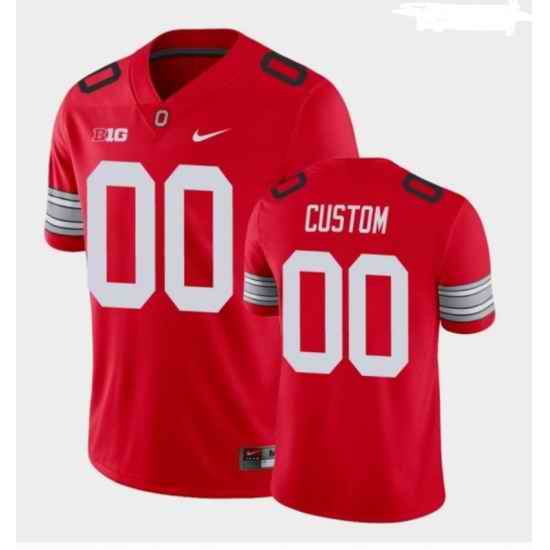 Men Women Youth Ohio State Buckeyes Black Number Customized Stitched Jersey Red