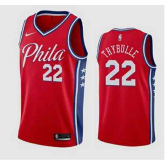 Men Philadelphia 76ers #22 Matisse Thybulle Red Stitched Swingman Jersey