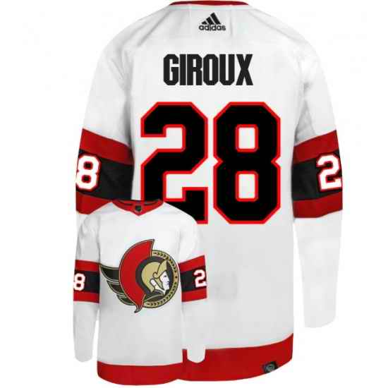 Men Ottawa Senators #28 Claude Giroux White Stitched Home Jersey