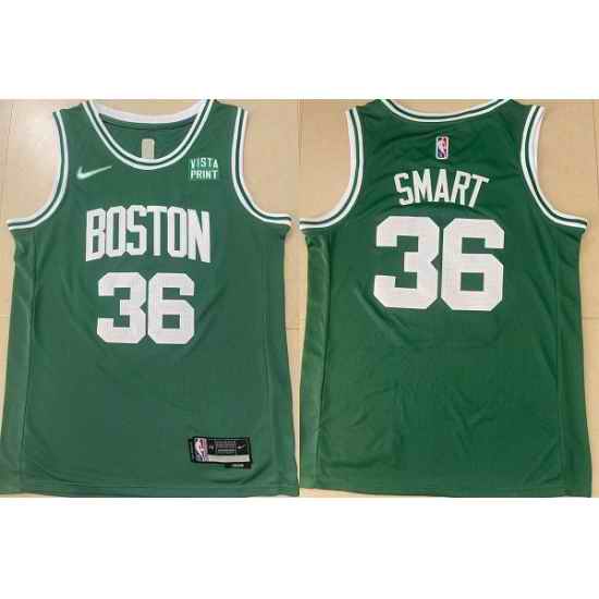 Men Boston Celtics #36 Marcus Smart Green Stitched Basketball Jersey