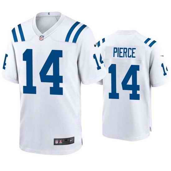 Men Indianapolis Colts #14 Alec Pierce White Stitched Football Jersey